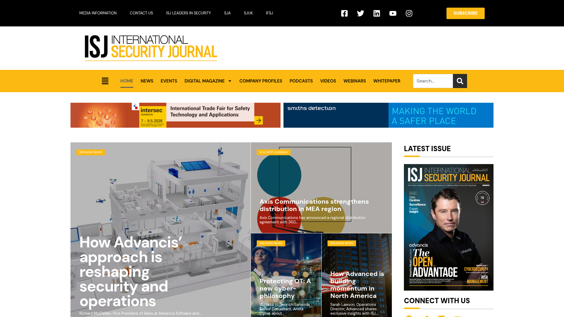 International Security Journal website screenshot