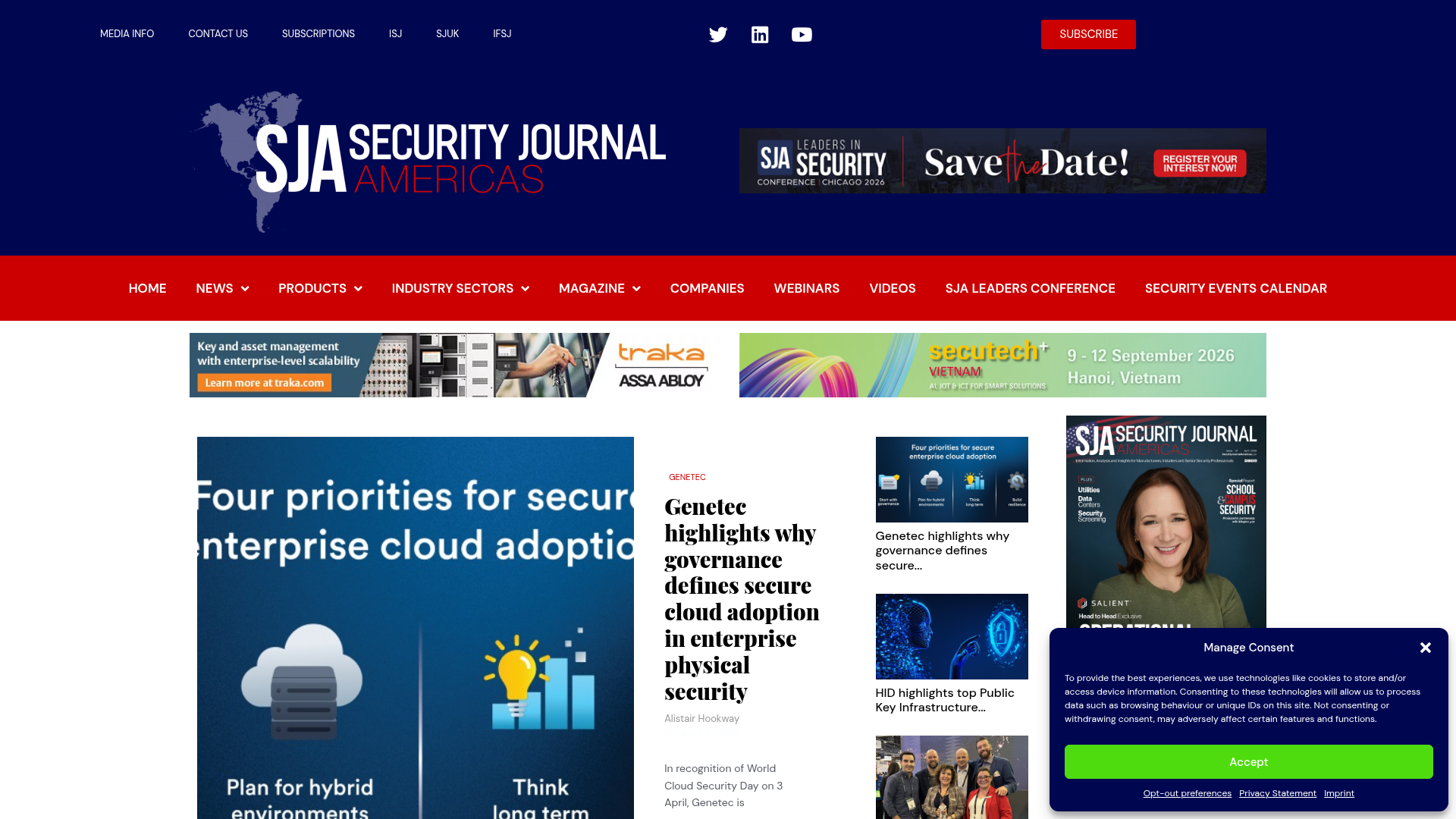 Security Journal Americas website screenshot
